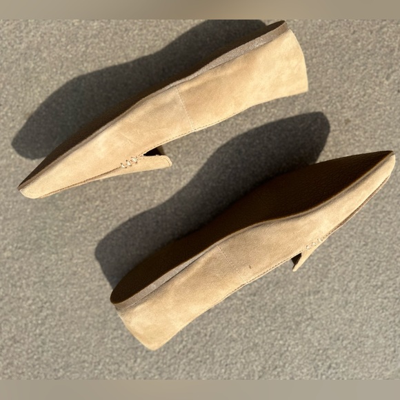Tan Suede Pointed Flats - Picture 2 of 2